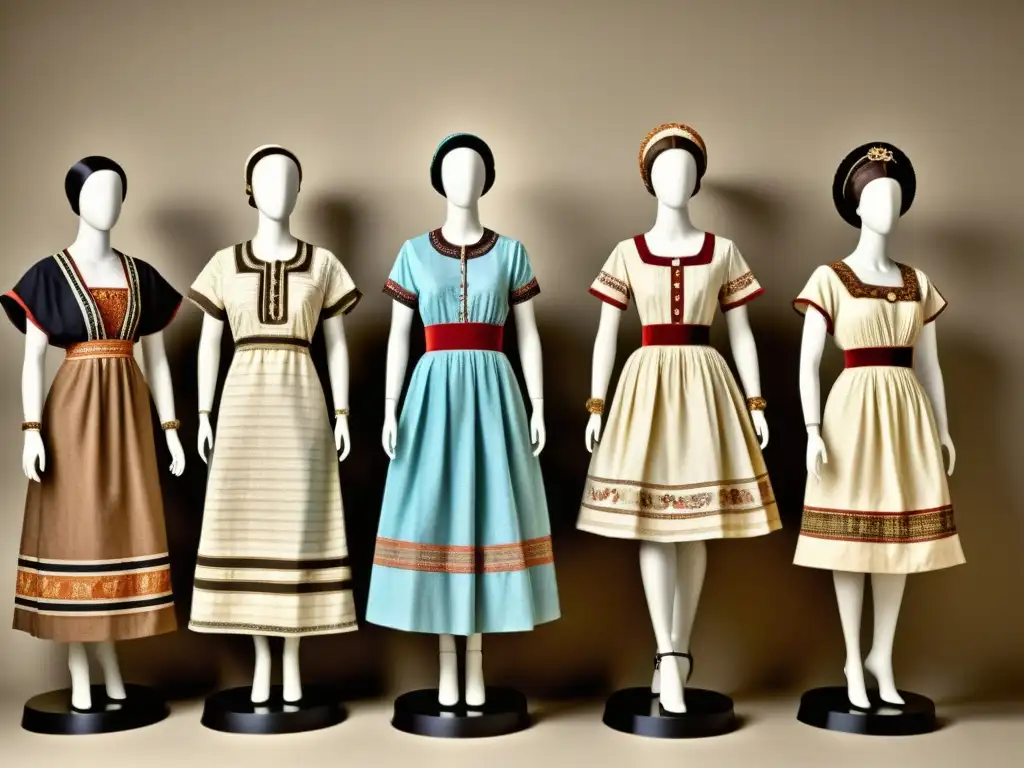 Evolución histórica del vestido: Viaje visual a través de la moda desde antiguas túnicas hasta modernos mini vestidos