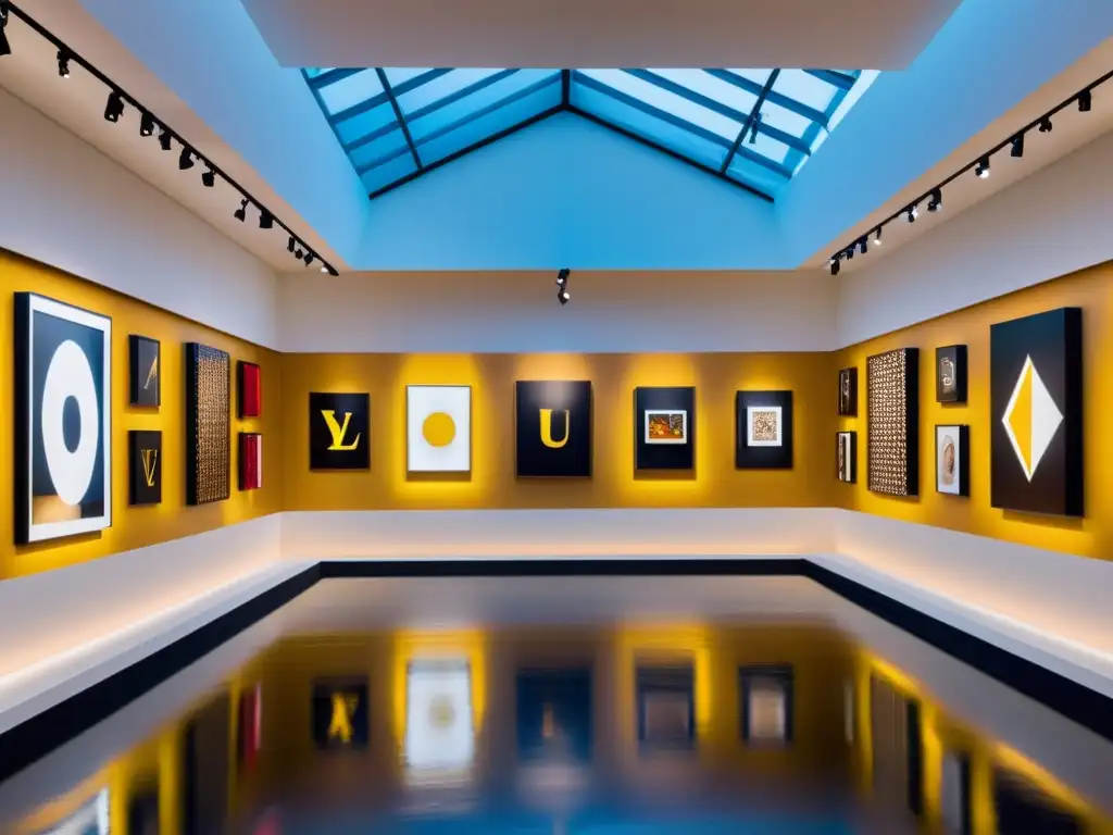 Vibrante galería de arte contemporáneo con la colaboración Louis Vuitton artistas contemporáneos, fusionando moda y expresión artística