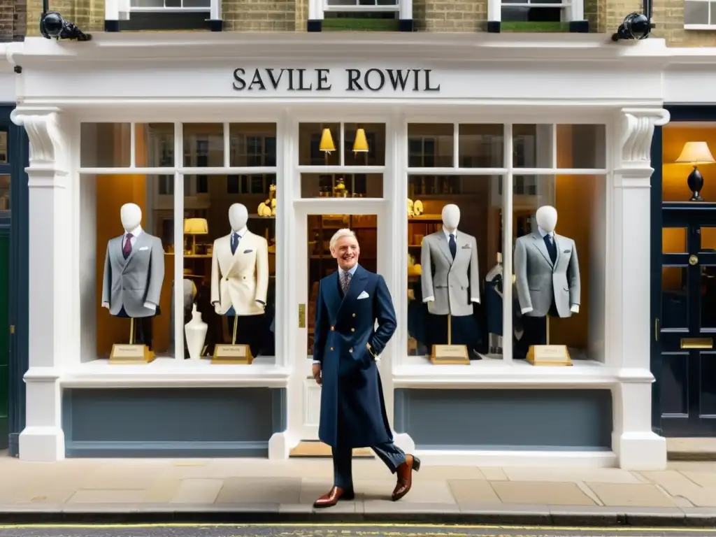 Vista de lujo en Savile Row con historia de sastrería y elegancia atemporal